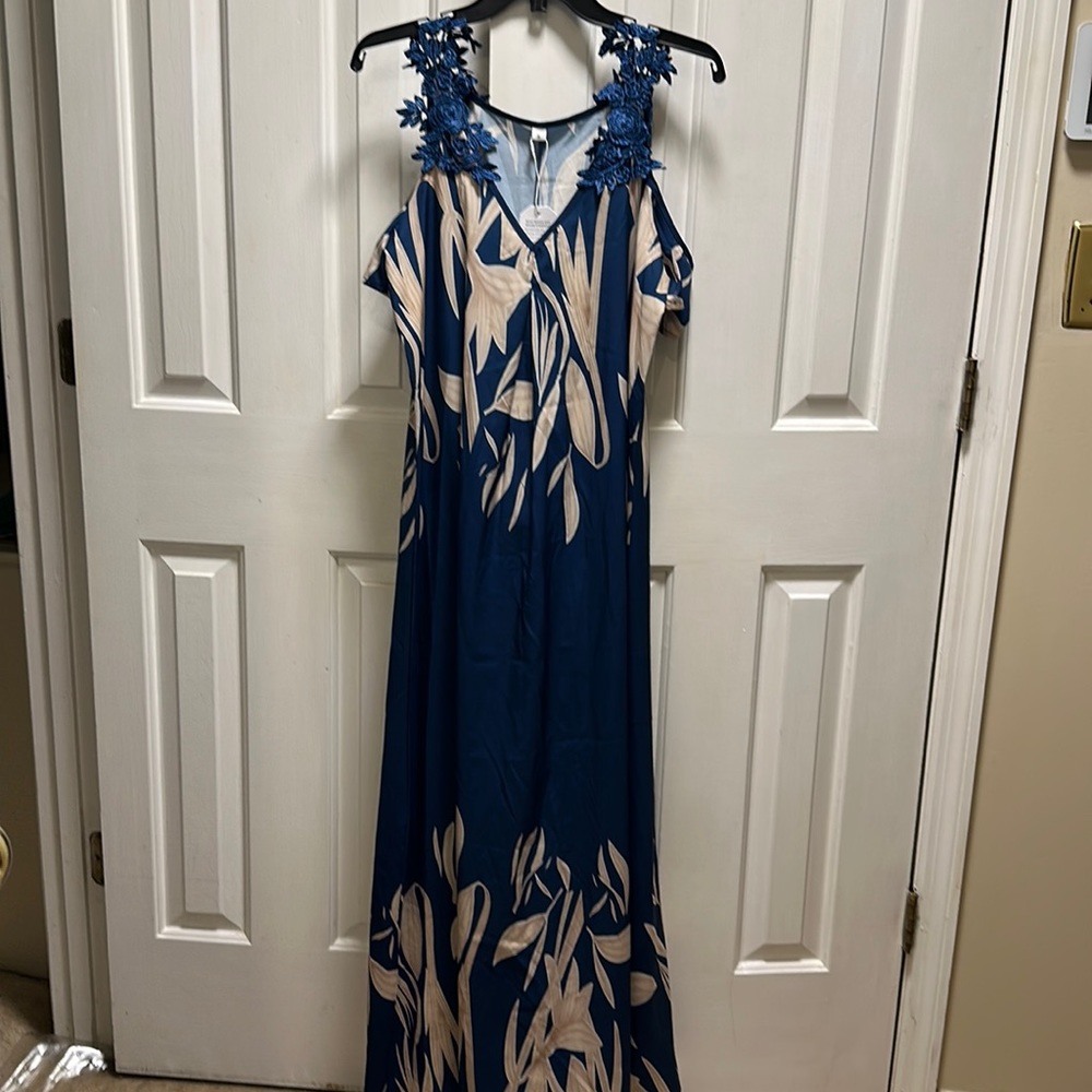 Floral V-Neck, Cut-Out Dress